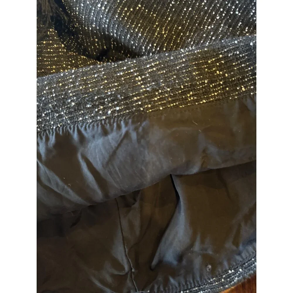 House Of CB‎ Skirt Women Small Black Tweed Draped Fringe Mini Sexy Preppy - Picture 8 of 10